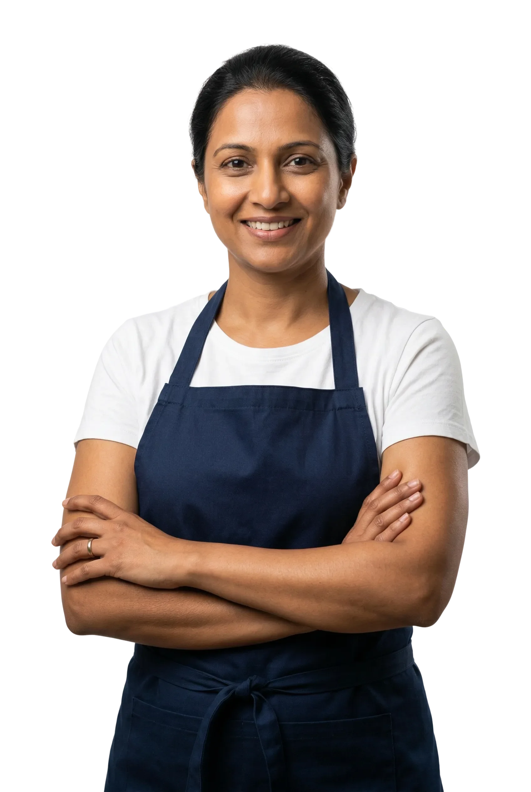 Restaurant manager updating digital menu boards