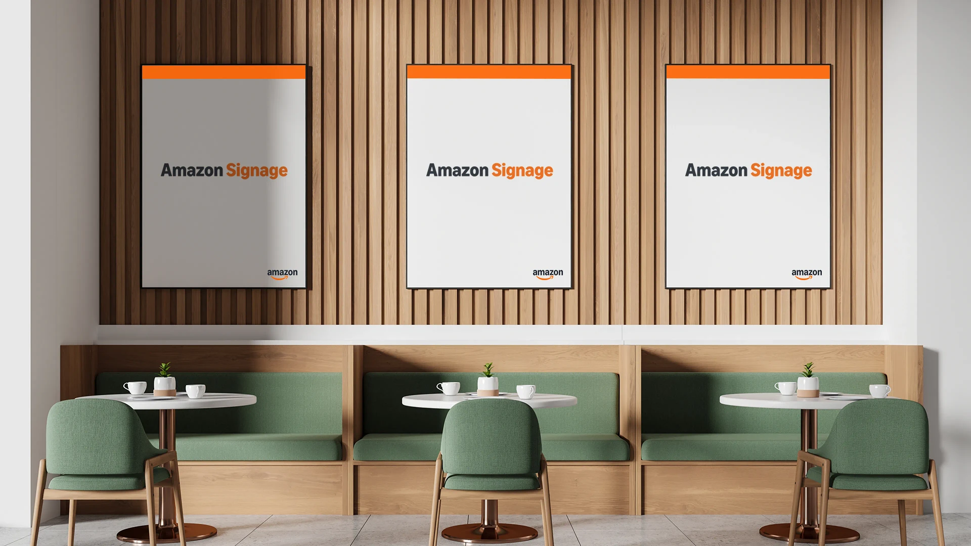 Multiple displays running digital signage from low-cost streaming players