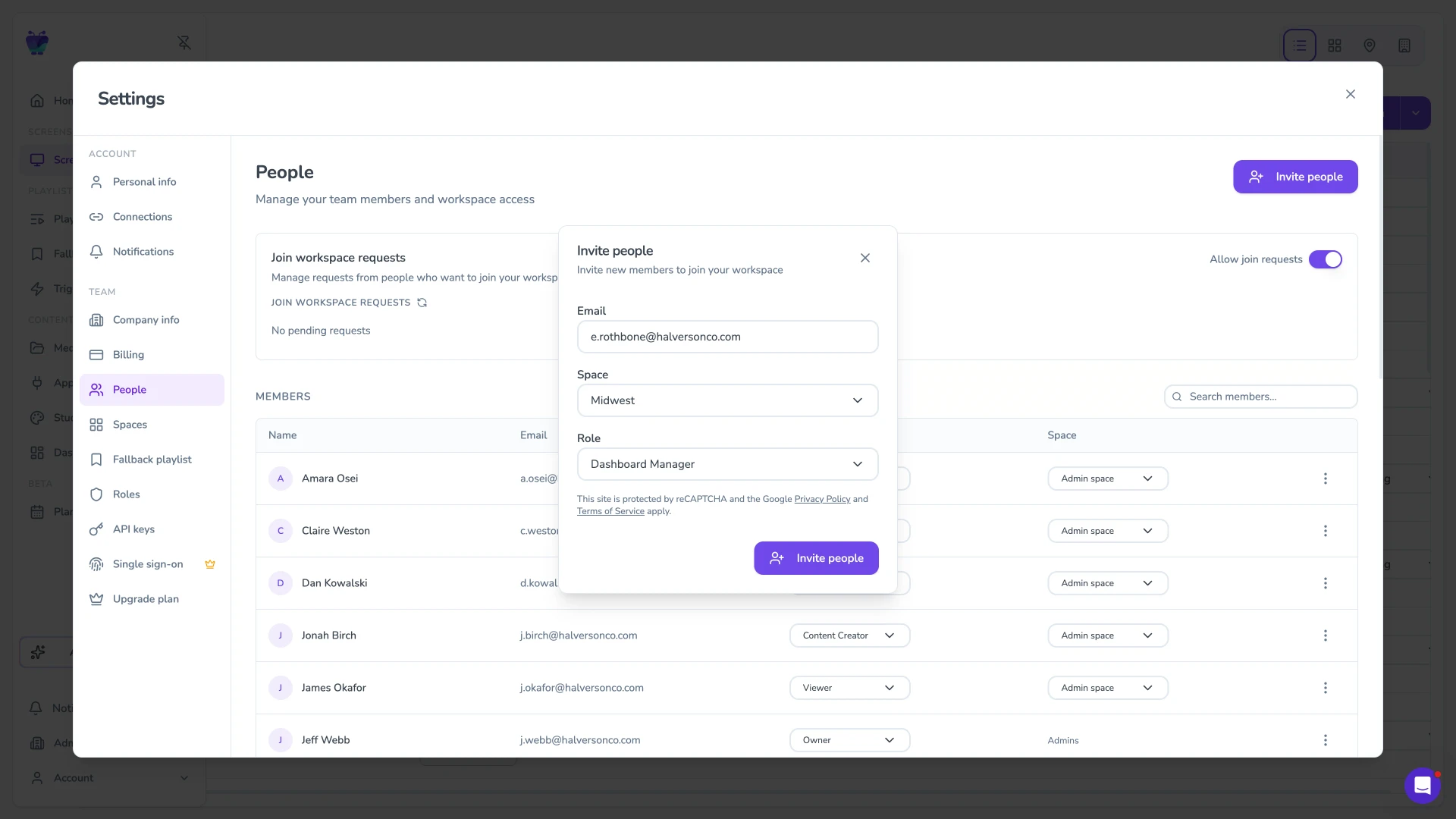 Fugo tenant portal showing content submission interface for shopping centre tenants