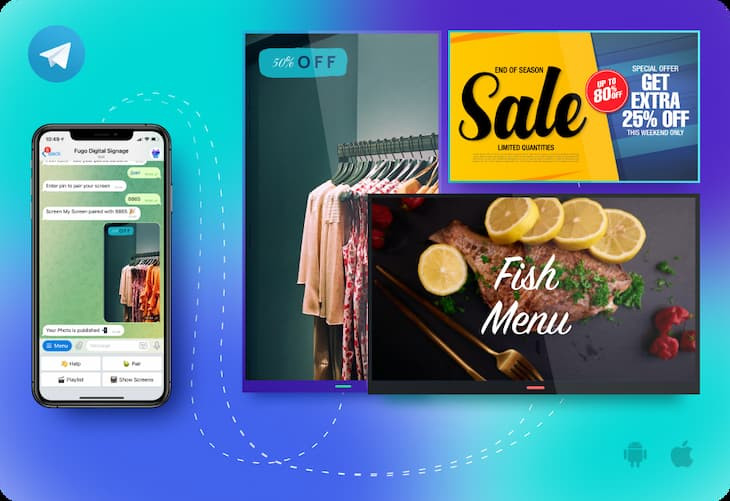 Fugo's Telegram Bot Is Here - the 1st Free Digital Signage Tool Run Inside a Messaging App!