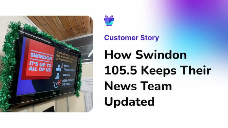 Case Study: UK Community Radio Station Swindon 105.5 Uses Digital Signage To Update Their News Team